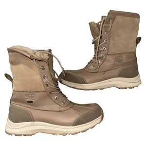 UGG Adirondack III Waterproof Winter Boots Beige Sheepskin Women's 9.5 1095141